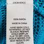 Express Women Turquoise Knitted Poncho Top S NWT image number 4
