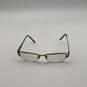 Womens SP1008 Brown Metal Half-Rim Frame Rectangle Prescription Eyeglasses image number 2