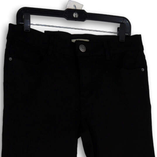 NWT Womens Black Denim Dark Wash Five Pocket Design Ankle Jeans Size 12 image number 3