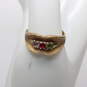 14K Yellow Gold Ruby, Pink Sapphire, & Peridot Accent Ring(Size 9.5)-5.3g image number 2