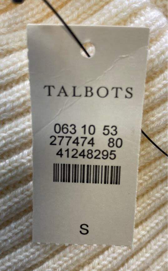 Talbots Women's Ivory Cable Knit Sweater- S NWT image number 4