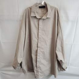 Essentials Fear of God Long Button Up Cotton Blend Shirt Size 2XL