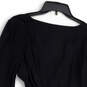 Womens Black V-Neck Long Sleeve Tie Waist Pullover Blouse Top Size 4 image number 4