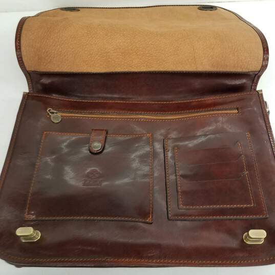 Time Resistance Leather Briefcase w/ Tags image number 3