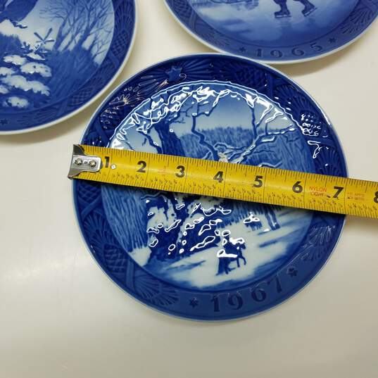 Set of 5 Vintage Royal Copenhagen Blue Plates Winter Twilight holiday image number 3