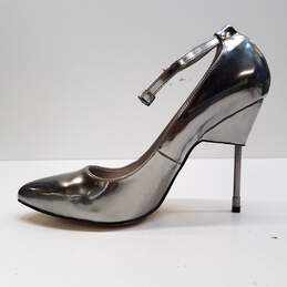 Top Shop Giddy Silver Heels Women's Size 11.5 alternative image