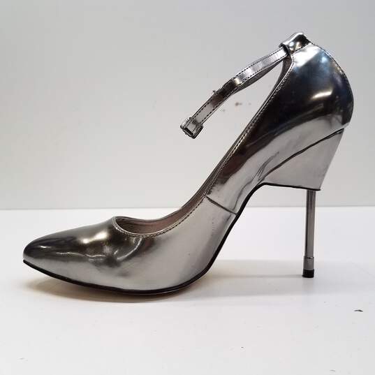 Top Shop Giddy Silver Heels Women's Size 11.5 image number 2