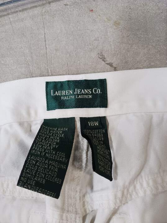 Ralph Lauren Jeans Co. Women's White Denim Capris Size 18W image number 4