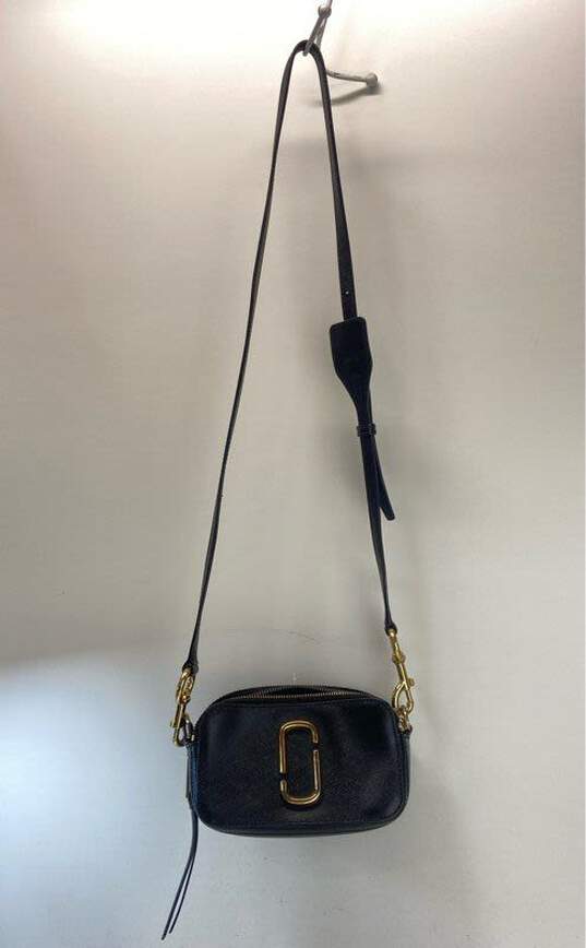 Marc Jacobs The Snapshot Crossbody Bag Black Leather image number 3