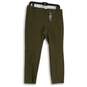 NWT Womens Green Devin Flat Front Pockets Straight Leg Ankle Pants Size 6P image number 1