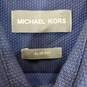 Michael Kors Men Blue Slim Fit Button Up Sz L image number 2
