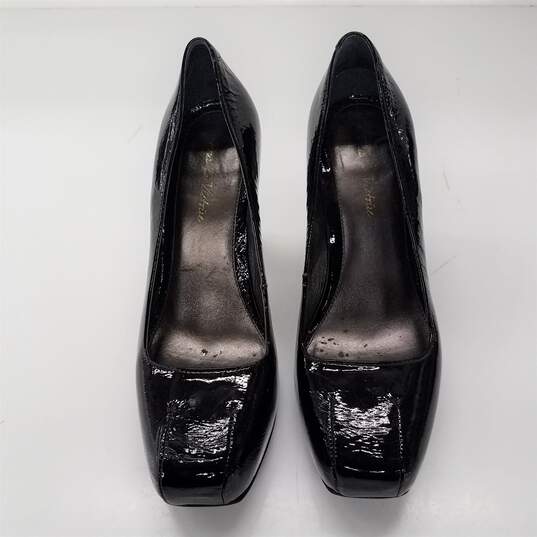 Pour La Victoire Women's Black Patent Leather Block Heels Size 6 image number 2