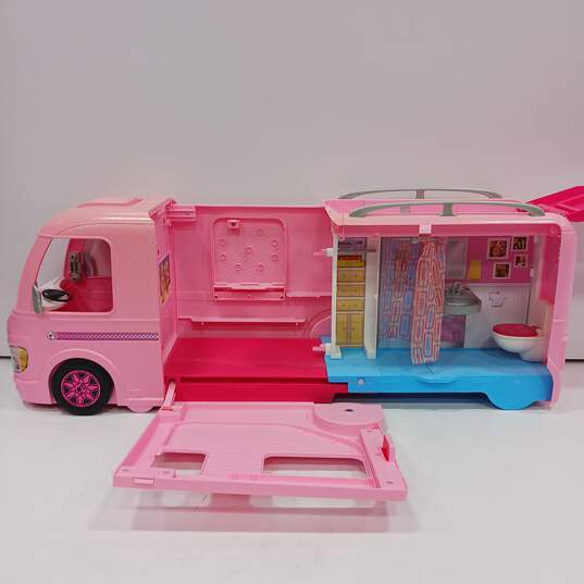 2016 - Mattel Pink Barbie Dream Camper Expanding RV  Motorhome FBR34 image number 3