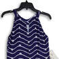 NWT Womens Blue Striped Split Neck Sleeveless Pullover Maxi Dress Size S image number 3