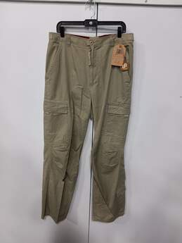 Bugle Boy Authentic Men's Khaki 100% Cotton Cargo Pants Size 36x34