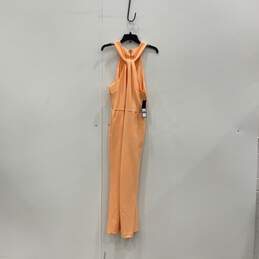 NWT Rachel Rachel Roy Womens Light Orange Sleeveless One-Piece Jumpsuit Size XL
