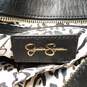 Jessica Simpson Black Faux Leather Gold Chain Shoulder Tote Bag image number 6