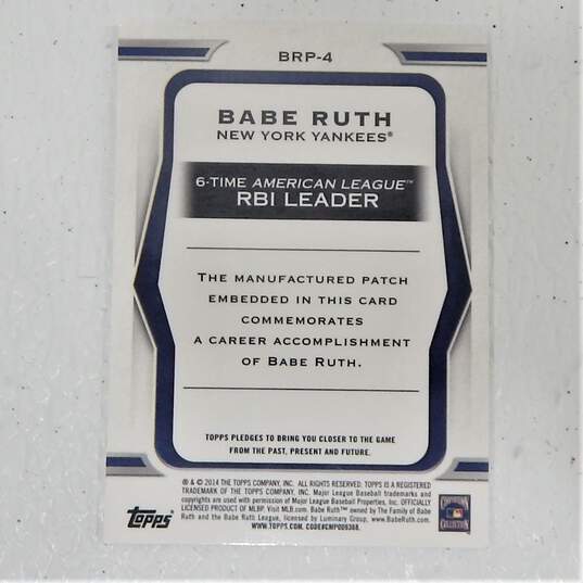 2014 Babe Ruth Topps Manufactured Patches NY Yankees image number 3