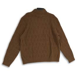NWT Womens Brown Knitted Long Sleeve Turtleneck Pullover Sweater Size 2XL alternative image