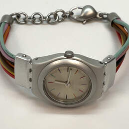 Designer Swatch Silver-Tone Round Dial Adjustable Strap Analog Wristwatch alternative image