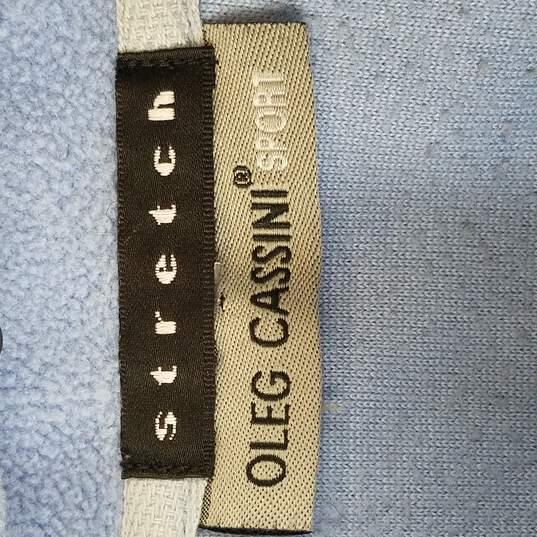 Oleg Cassini Sport Women Blue Fleece Jacket M image number 3