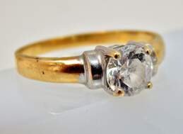 14k Yellow Gold Round CZ Solitaire Ring 2.2g alternative image