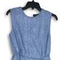Sam Edelman Womens Blue White Printed Ruffle Sleeveless Shift Dress Size 4 image number 3