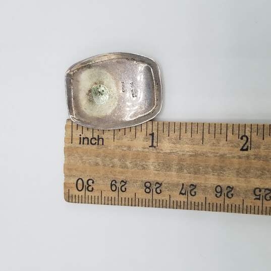 GFMW Sterling Silver Resin Rectangular Post Earrings Damage 32.3g image number 5