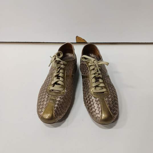Cole Haan Women's Gold Lace-Up Comfort Shoes Size 9B image number 1