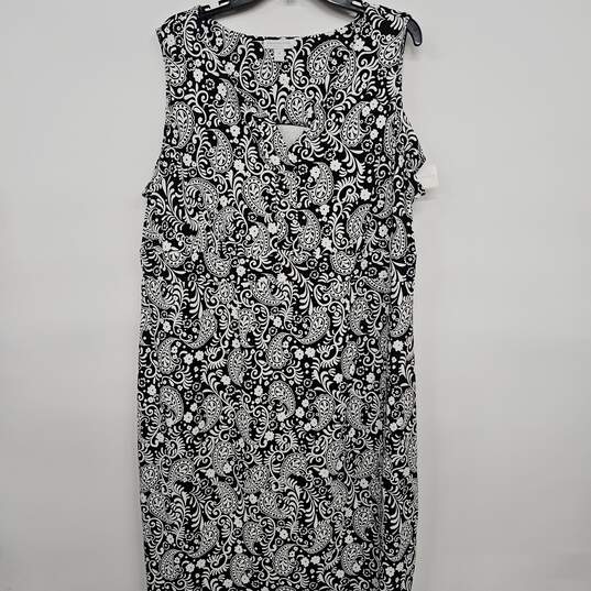 White Black Floral Print Dress image number 1