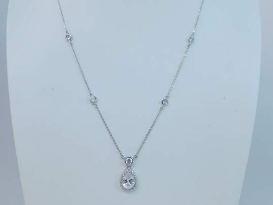 Sterling Silver Contemporary CZ Necklaces 17.5g image number 6
