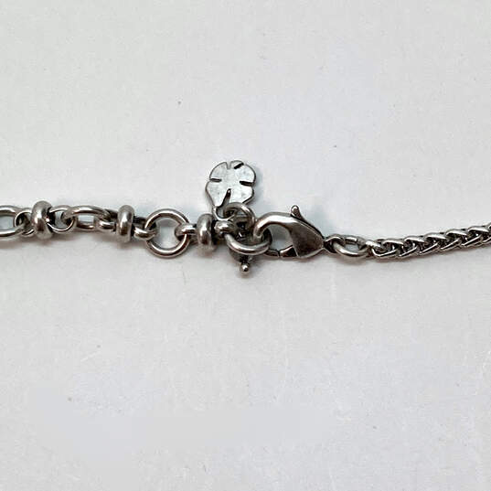 Designer Lucky Brand Silver-Tone Tassel Link Chain Lobster Pendant Necklace image number 2