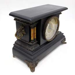 Antique The E. Ingraham Co. Wind-up Mantle Clock w/ Pendulum & Key alternative image