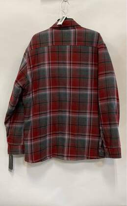 NWT Free Country Mens Red Plaid Long Sleeve Snap Front Shirt Jacket Size XLT alternative image