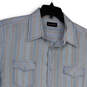 NWT Mens Multicolor Striped Short Sleeve Collared Button-Up Shirt Size XL image number 3