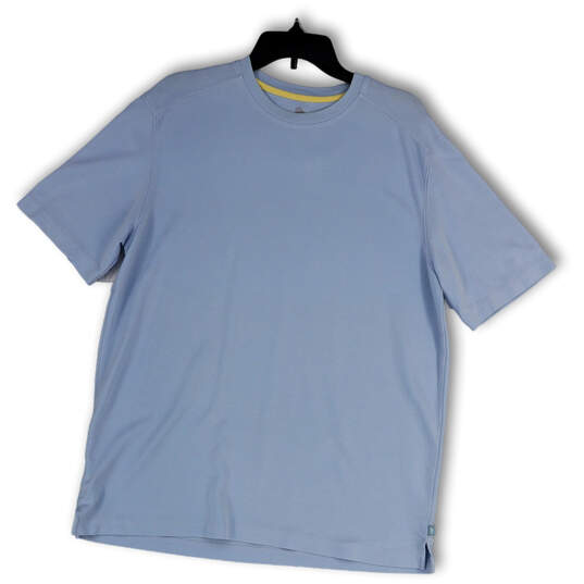 Mens Blue Crew Neck Short Sleeve Regular Fit Pullover T-Shirt Size Medium image number 1