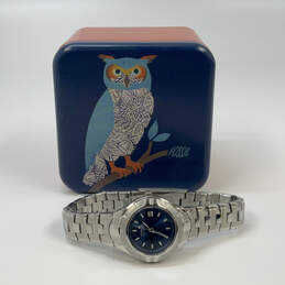 Designer Fossil PR1690 Silver-Tone Stainless Steel Quartz Analog Wristwatch