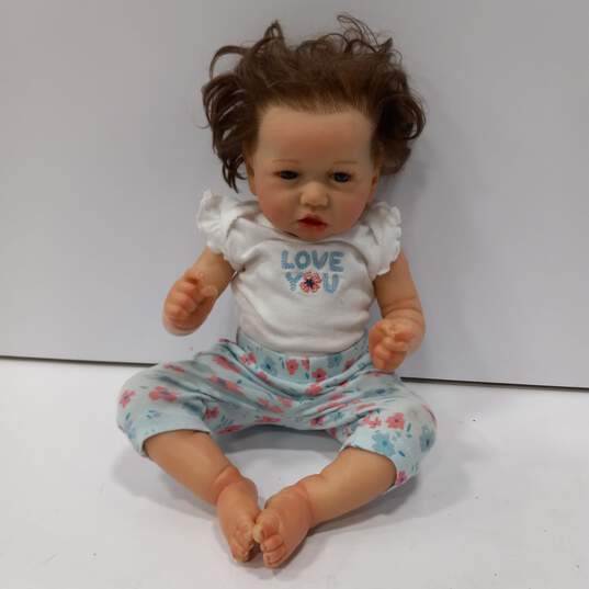Baby Girl Doll in "Love You" Outfit image number 1