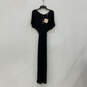 NWT Womens Black Short Sleeve V-Neck Tie Back One Piece Jumpsuit Size Small image number 1
