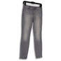 Womens Gray Light Wash Pockets Stretch Denim Skinny Leg Jeans Size 2 image number 1