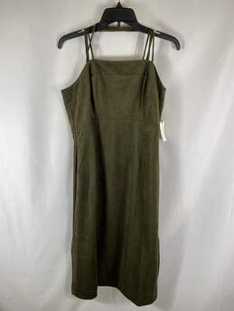 Anthropologie Green Sleeveless Shift Dress 8 NWT