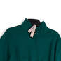 NWT Womens Green Mock Neck Long Sleeve 1/2 Zip Pullover Sweatshirt Size XL image number 3