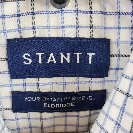 Stantt Men Blue Plaid Button Up Shirt S NWT image number 3