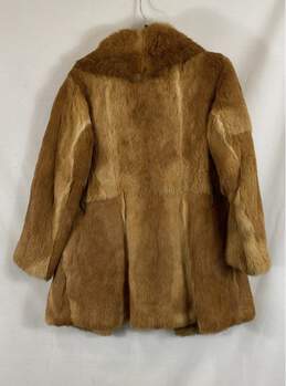 Fur Brown Coat - Size Small alternative image
