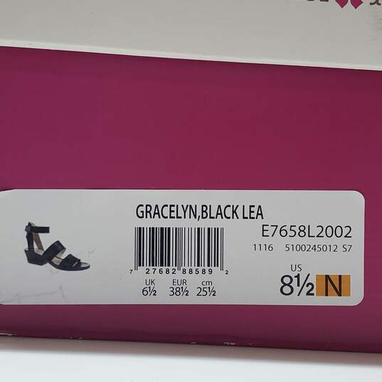 Naturalizer Gracelyn Black Leather Women's Sandal Size 8.5N WITH BOX image number 7