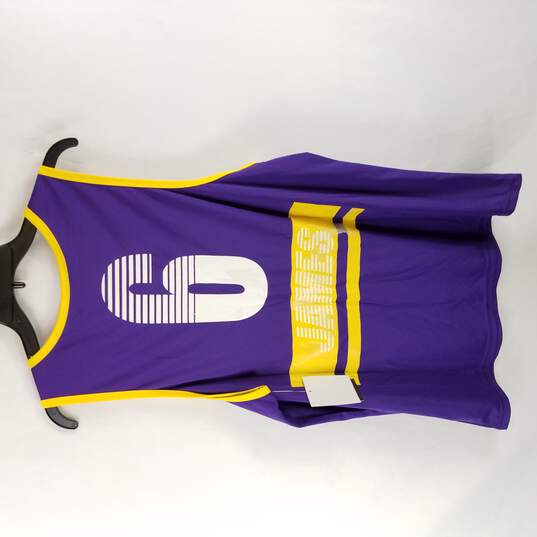 NBA Men Purple LA Lakers #6 Graphic Jersey L NWT image number 2