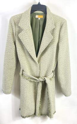 Tulle Women Green Tweed Coat L