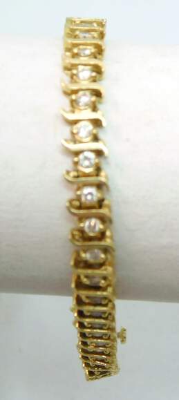 14K Yellow Gold 1.76 CTTW Diamond Tennis Bracelet 13.5g