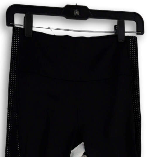 Buy the Womens Black Elastic Waist Pull-On Activewear Capri Leggings Size  Small