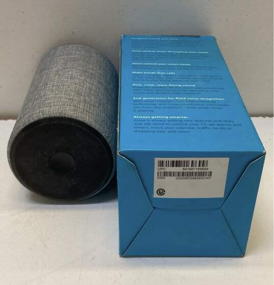 Amazon Echo 2nd Generation Smart Assistant Speaker Heather Gray Fabric image number 5